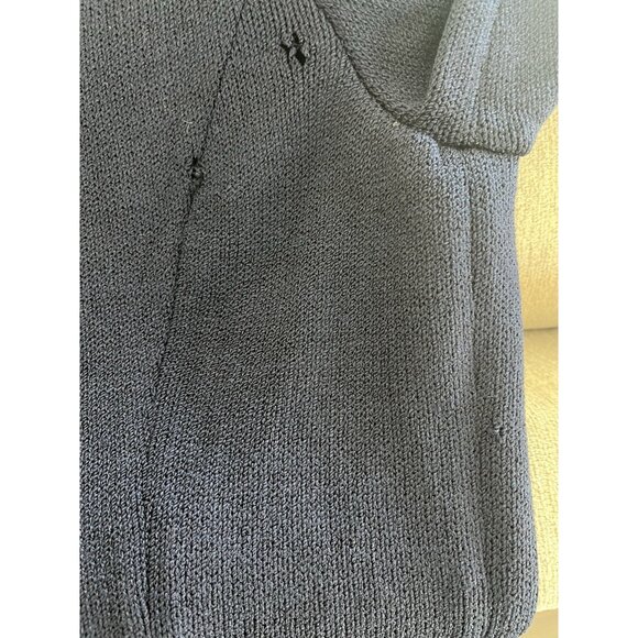 St. John Evening Marie Gray size 8 blue jacket white embroidery & crystals - Picture 11 of 11